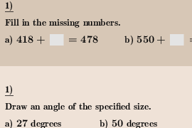 Select problems for worksheet