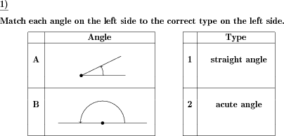 Match angles to angle types