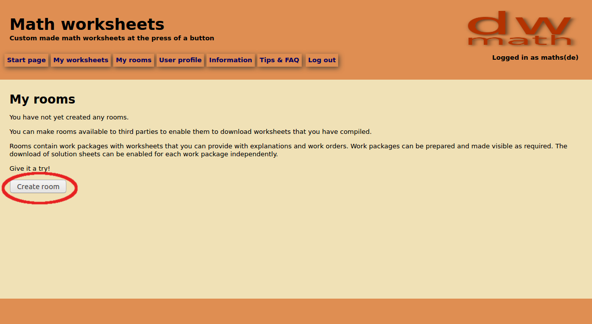 Image of empty room list