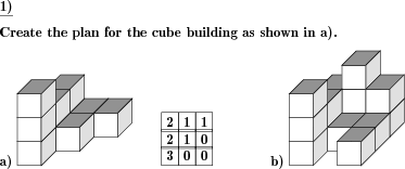 Create the plan for a cube building. (Example for this math problem)