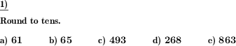 Round whole numbers and decimal fractions (Example for this math problem)