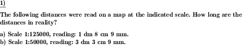 Conversion of lengths at a given scale in both directions (Example for this math problem)