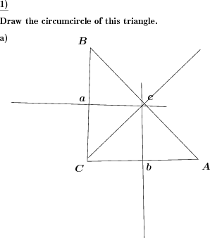 Triangle draw circumcircle