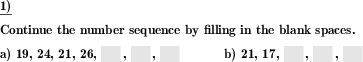 Find the next numbers in a series (Example for this math problem)