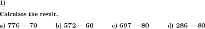 Multiples of powers of ten subtracted from natural numbers. (Example for this math problem)