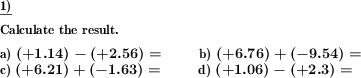 Negative decimal numbers are to be added and subtracted (Example for this math problem)