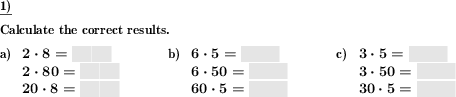 Multiplication problem series introducing factor of ten (Example for this math problem)